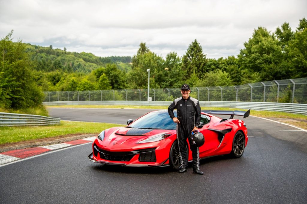 Brian Wallace, vehicle dynamics engineer and driver of the Corvette ZR1. Closed course.