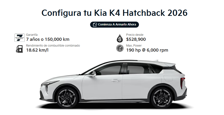 Precio Kia K4 Hatchback