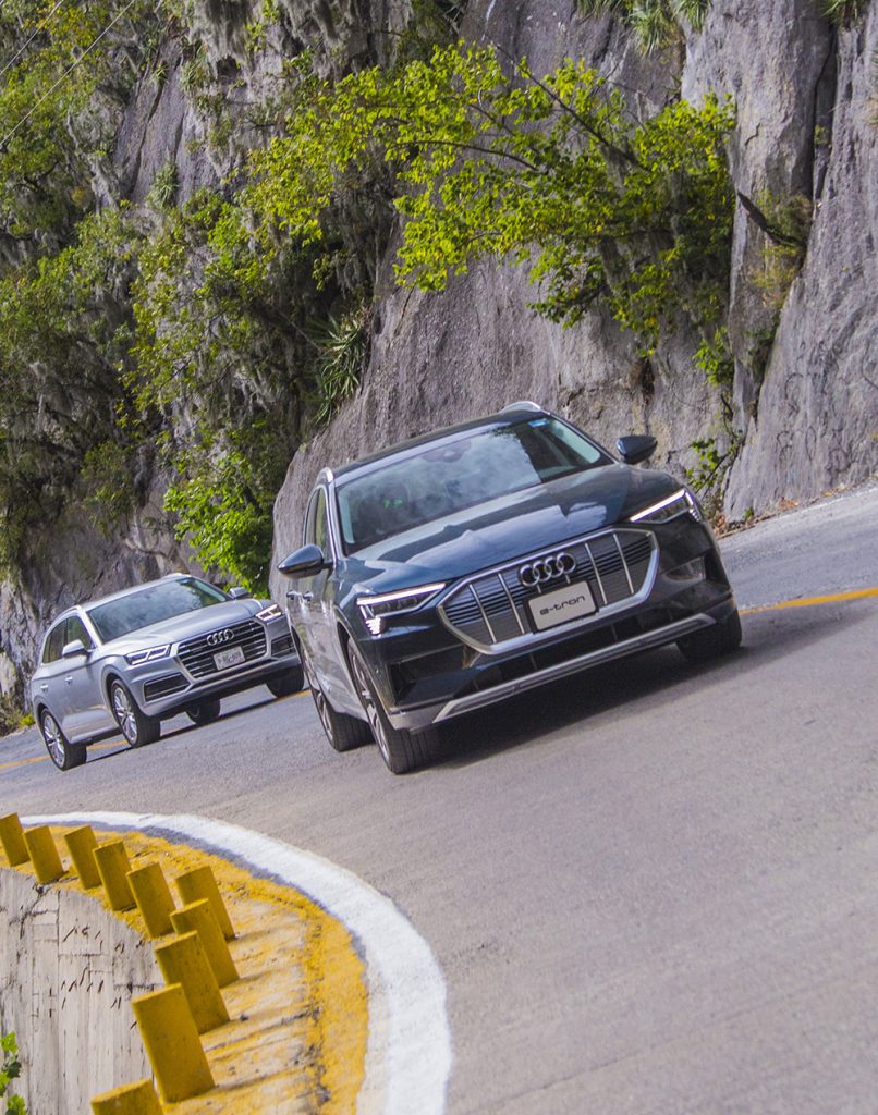 Audi e-tron en curva.
Foto: CRCavazos