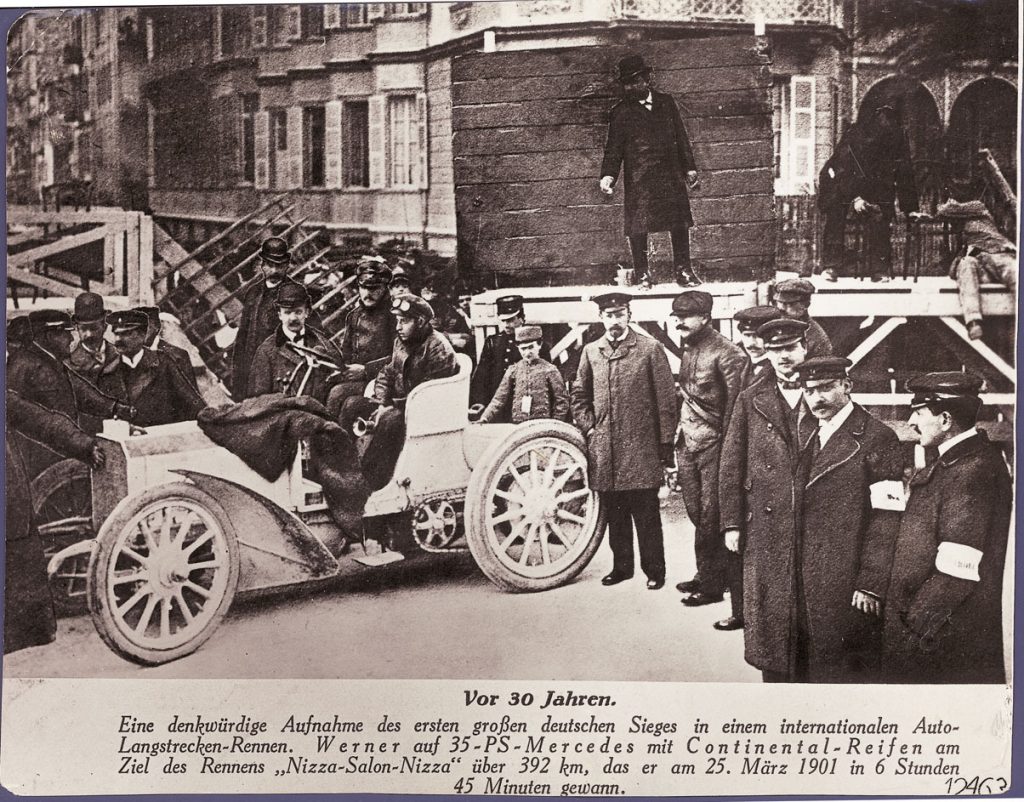 Mercedes con llantas Continental, en 1901