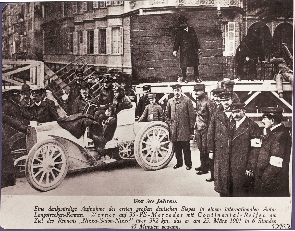 Mercedes con llantas Continental, en 1901