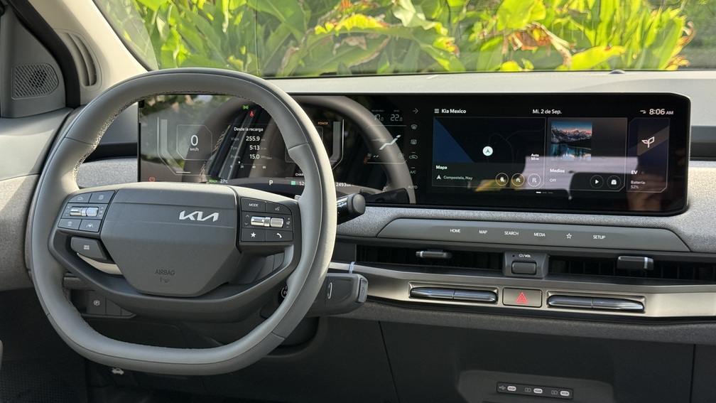 Interior Kia EV3 prueba de manejo